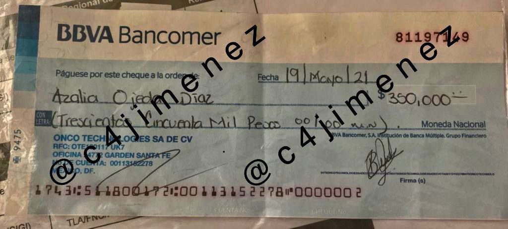 LIBERAN A AZALIA EX BIG BROTHER TENíA CHEQUE ROBADO