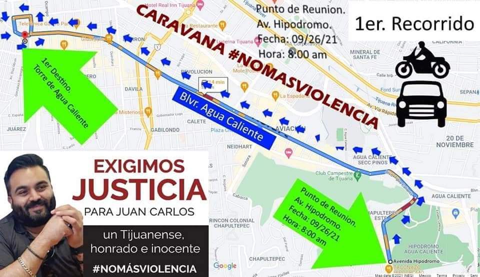 CONVOCAN A MANIFESTACIóN POR EL ASESINATO DE JUAN CARLOS