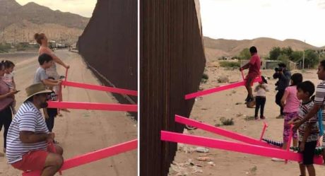 FOTOS: Con "sube y baja" borran la frontera