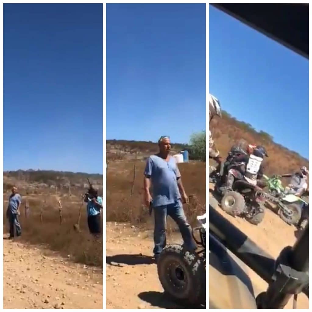 hombres armados impiden paso a motoclista