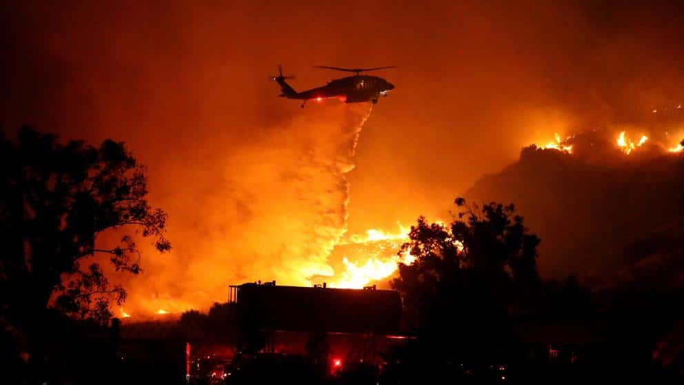 incendio forestal en los angeles california