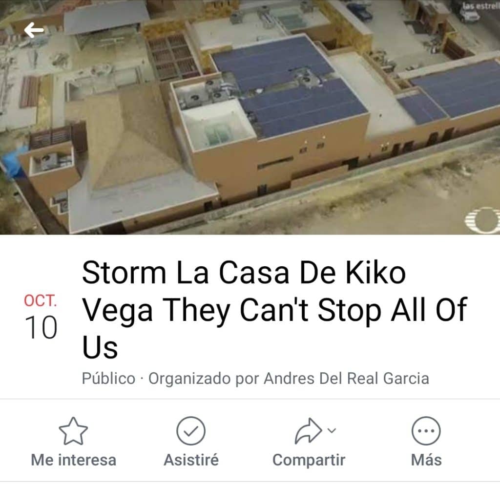 Mega protesta en casa de Kiko Vega