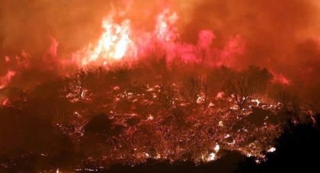 Desalojan a miles por incendio en California