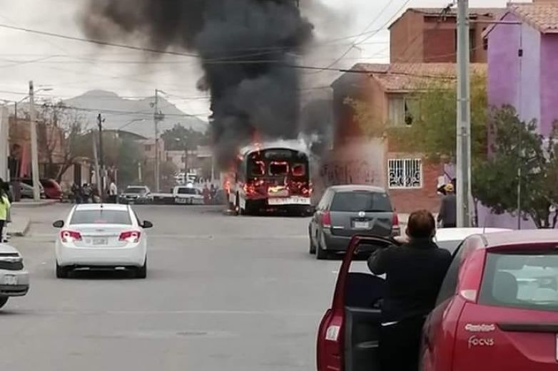 Prendieron fuego a camiones con trabajadores de maquiladoras