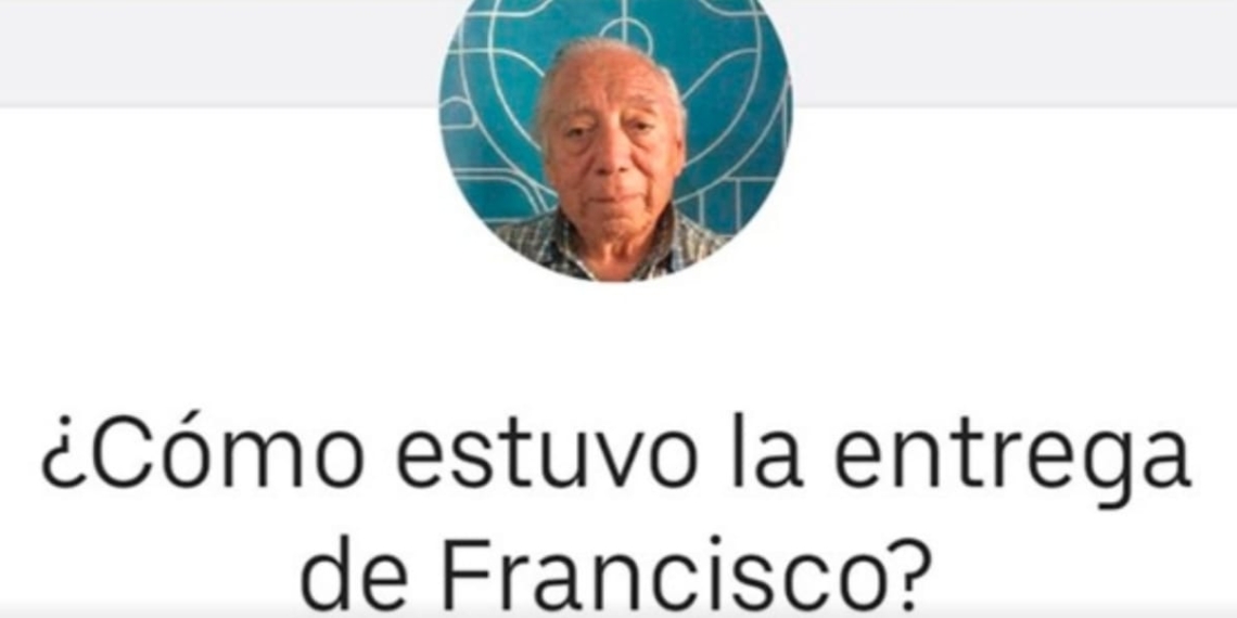 Abuelito hace Uber Eats caminando para ganarse la vida