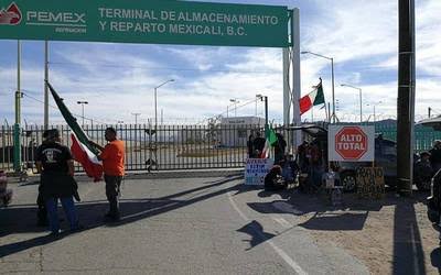 Manifestación en Pemex