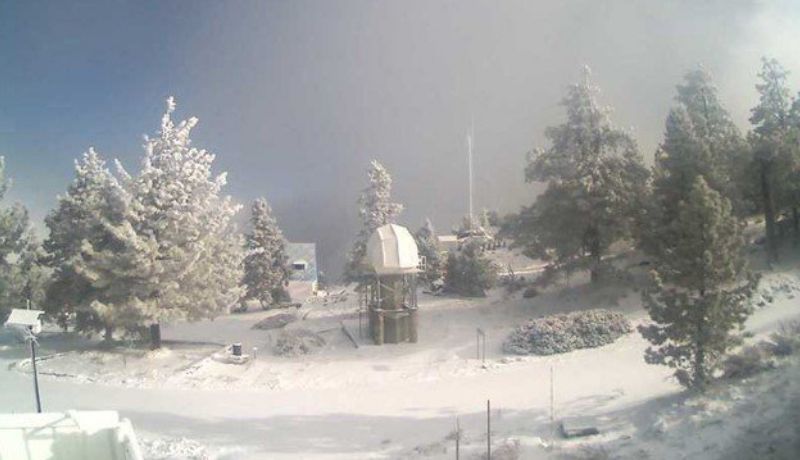 Cae nieve en San Pedro Mártir