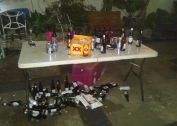 Hallan menores, alcohol y marihuana en fiesta clandestina