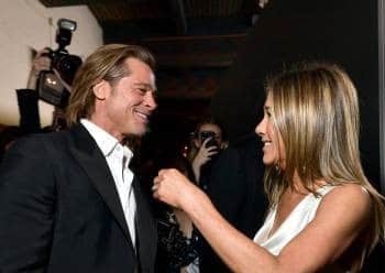 Así fue el reencuentro Jennifer Aniston y Brad Pitt