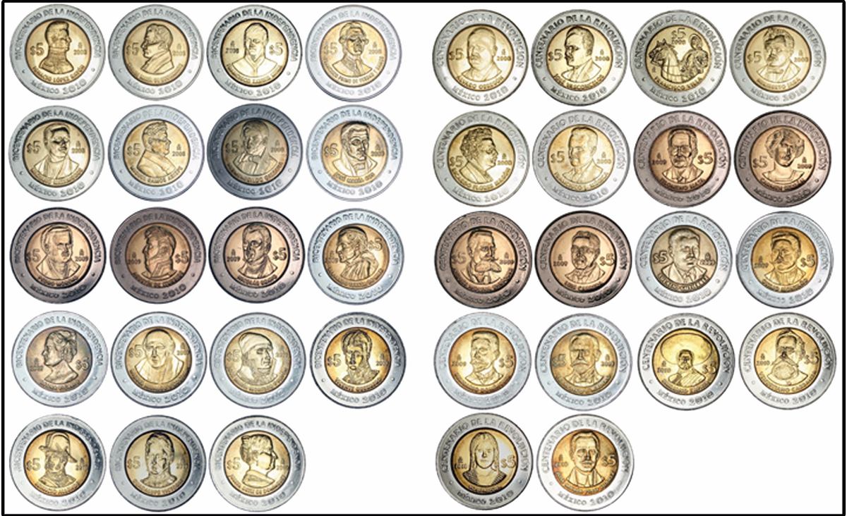 Monedas de 5 pesos del Bicentenario se venden hasta en mil pesos