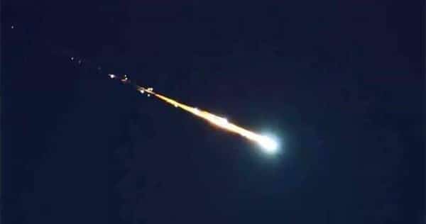 Así se vio la caída del meteorito