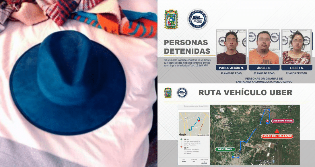 Por un sombrero mataron a los estudiantes y chofer de Uber en Puebla
