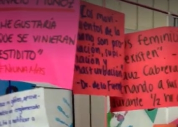 Ponen tendedero contra acoso en facultad de medicina