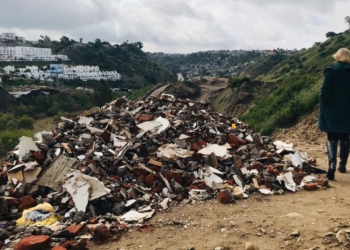 Otra vez inundan con basura el Cañón del Matadero