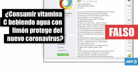 Consumir vitamina C con limón NO previene el coronavirus