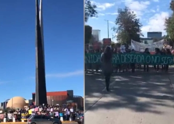 Añadir título Mujeres en Tijuana marchan en su día contra la violencia de género