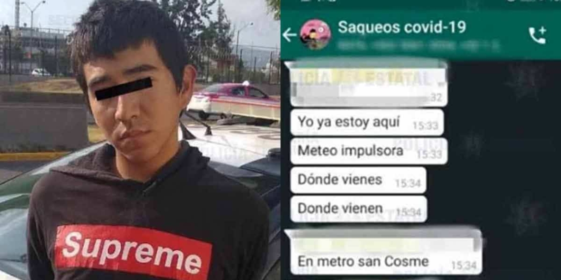 Cae por organizar robos a través de WhatsApp ‘saqueos Covid-19’