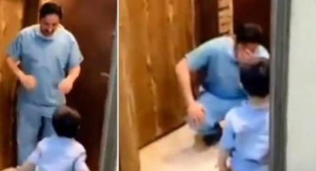 VIDEO: Médico rompe en llanto tras rechazar abrazo de su hijo por covid-19