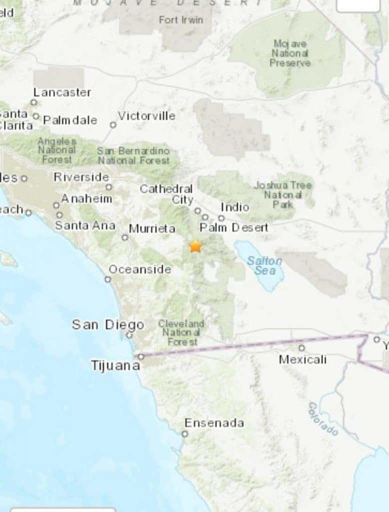 Tiembla en el Sur de California y remece Tijuana