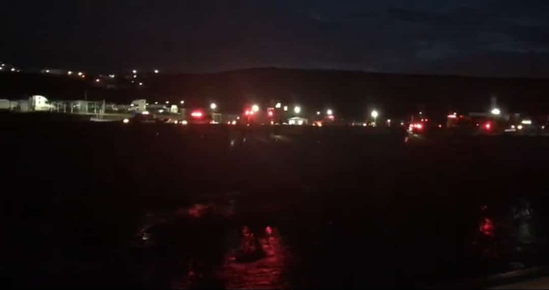 Arman operativo de rescate en la canalización