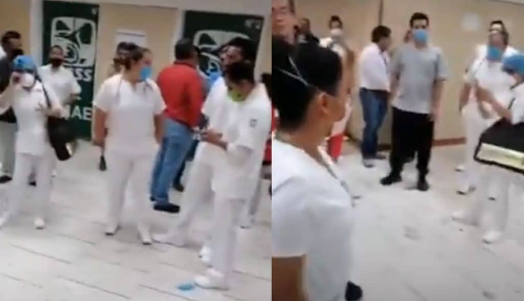 VIDEO: Trabajadores del IMSS protestan por falta de equipo de trabajo