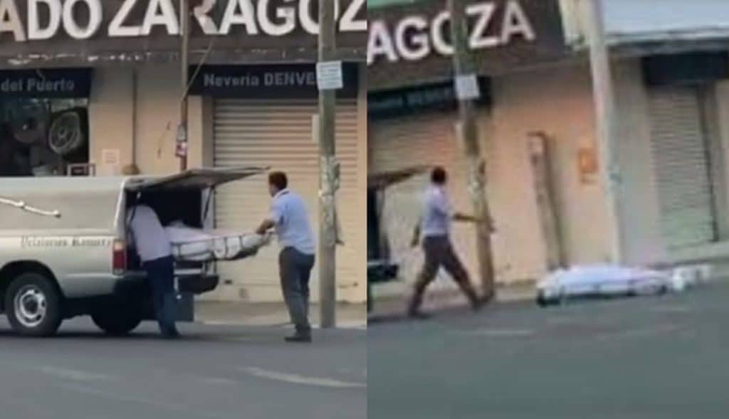 Video: Cadáver cae de carroza frente a mercado