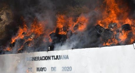 Incineran varias toneladas de drogas en Tijuana