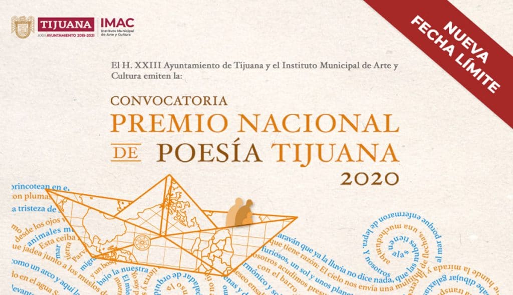 IMAC amplía fecha para participar en Premio Nacional de Poesía Tijuana