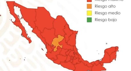 El país está en rojo; 15 estados van con sus semáforos