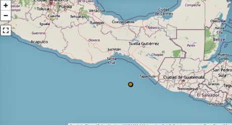 Sismo de magnitud preliminar 5.1 sacude Chiapas