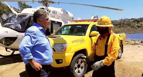 Ruiz Uribe agradece a combatientes de incendios forestales en BC