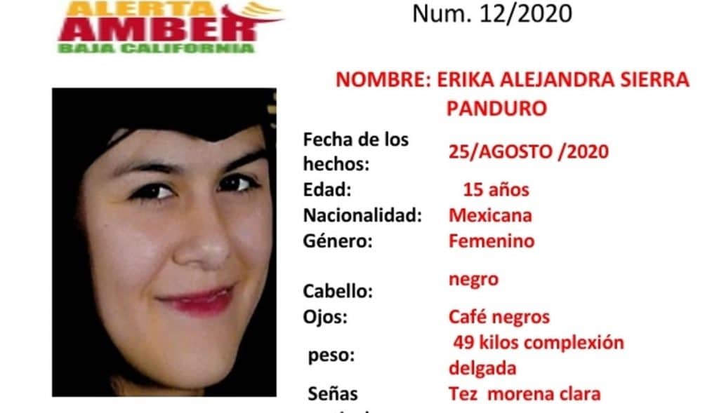 Activan-Alerta-Amber-en-BC-buscan-a-Erika-Alejandra-Sierra-de-15-años