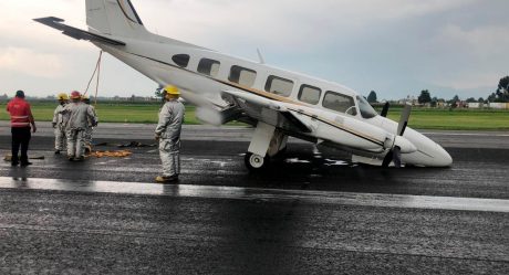 Aterriza de emergencia aeronave privada