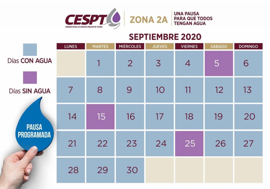 agua calendario