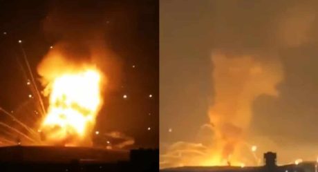 VIDEO: Potente explosión en depósito de bombas en base militar