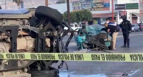 Fallece persona de la tercera edad tras fuerte choque