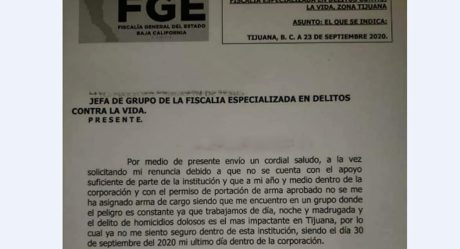 Policías de la Fiscalía renuncian a sus cargos