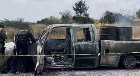 Incendian camioneta con cadáveres desmembrados