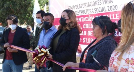 Zulema Adams inaugura trabajos de pavimentación en colonia Rincón