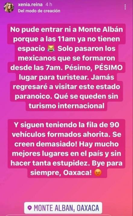 xenia reina en instagram stories