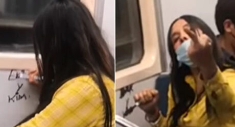 VIDEO: Raya transporte público, insulta y hace señas obscenas