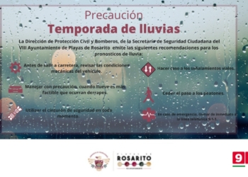 PIDEN EXTREMAR PRECAUCIONES ANTE PRONóSTICO DE LLUVIAS