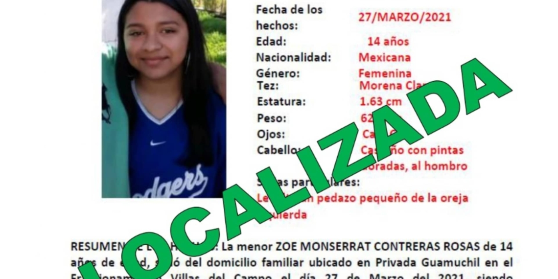 CANCELAN ALERTA AMBER POR ZOE MONSERRAT