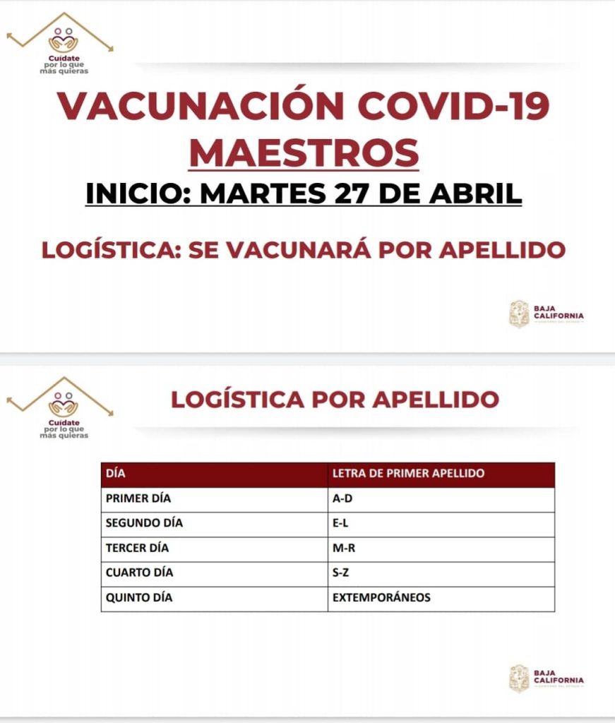 DAN A CONOCER LA LOGíSTICA PARA VACUNACIóN DE MAESTROS