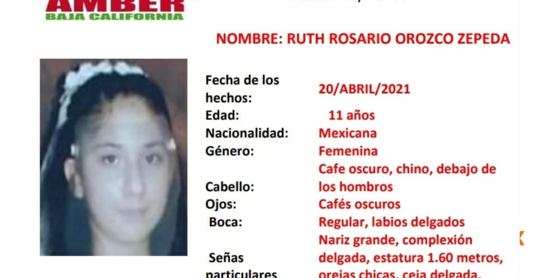 ACTIVAN ALERTA AMBER POR NIñA DESAPARECIDA