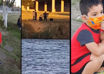 VIDEO: ABUELITO CANTA A SU NIETO CON EL RíO BRAVO DE POR MEDIO