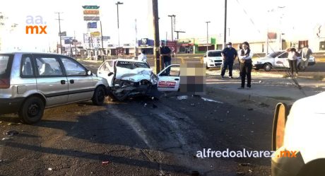 Muere taxista tras carambola; pasajeros resultan heridos