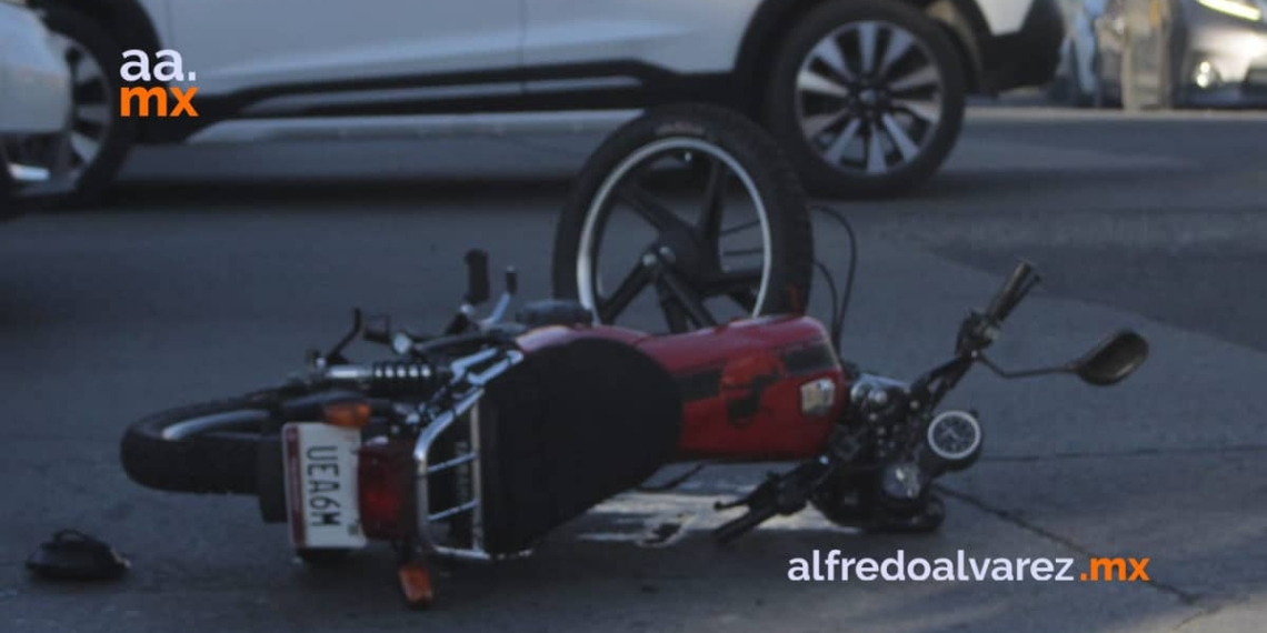 MOTOCICLISTA HERIDO TRAS CHOQUE