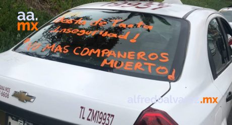 Taxistas exigen seguridad tras asesinatos de compañeros