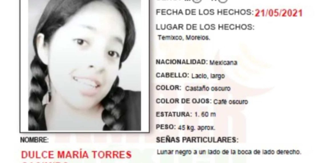 ACTIVAN ALERTA AMBER NACIONAL POR DULCE MARíA TORRES